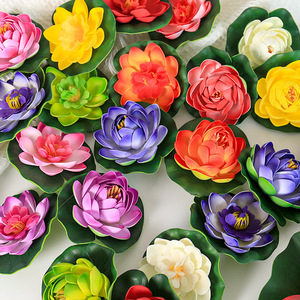 Fleur de lotus artificielle, fausse fleur de lys, accessoires de danse, décoration de bassin, lotus, fleurs artificielles en mousse EVA - Product Image 3
