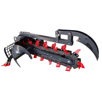 Compacteur hydraulique sur chenilles Lovin Trencher pour mini-chargeuse compacteuse, attache pour travaux de terrassement de 1 à 9 tonnes