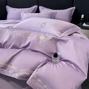 2026 A클래스 양면 장섬유 순면 4피스 침구세트 순면 항균 진드기방지 사계절용 - Product Image 3