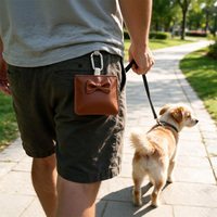 En stock – Distributeur de sacs à déjections canines YY916 de marque YY, en cuir PU, en forme de cuisse de poulet, pochette pour animaux de compagnie