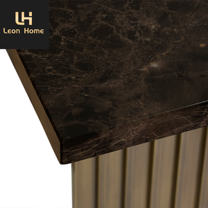 Table de couloir en acier inoxydable, <span class=keywords><strong>console</strong></span> montante en <span class=keywords><strong>marbre</strong></span> <span class=keywords><strong>noir</strong></span>, style moderne, pour salon, offre spéciale, - Product Image 3