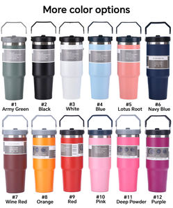 Gobelet isotherme en acier inoxydable 40oz avec verrouillage de température 24h, poignée et couvercle, portable, réutilisable, couleur personnalisable, design minimaliste - Product Image 6