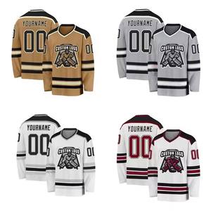 قمصان هوكي الجليد عالية الجودة بالجملة، قابلة للتنفس، 100% بوليستر، تمتص الرطوبة، مصممة حسب الطلب، طباعة بالتسامي، مقاس XL، للاستخدام الخارجي - Product Image 2