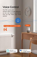 Termostat TRV Nirkabel Zigbee WiFi TYSH untuk Katup Radiator PC, Pengontrol Suhu Pemanas Lantai, Aplikasi Tuya, Remote untuk Rumah dan Hotel