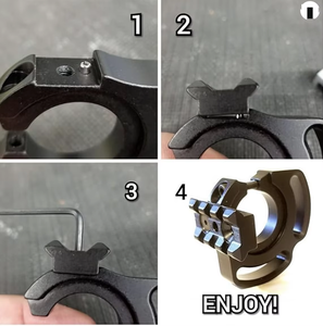 Săn Bắn phụ kiện 12g thùng kẹp áp lực cao ánh sáng gắn kết bánh răng với 3 khe cắm đèn pin gắn kết để cài đặt thuận tiện - Product Image 6