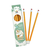 Ensemble de crayons de papeterie pour étudiants, crayons à dessin HB en bois pour l'école