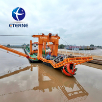 Dragueur à aspiration modulaire de type divisé ET400 de 16 pouces, moteur principal Eterne Shandong Cummins/Weichai, pompe de dragage haute alliage 18m