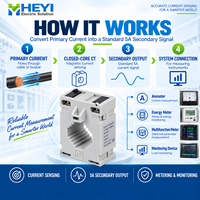 HEYI HY-30 400/5A Classe 1.0 3.75VA Transformateur de courant basse tension à noyau solide de type barre omnibus CT pour la mesure du courant