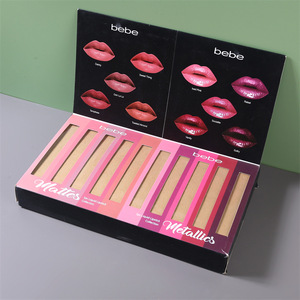 Juego de regalo de lápiz labial con brillo de labios cosmético 2022, contenedor de oro, cajas de papel personalizadas magnéticas cuadradas, diseño en relieve, <span class=keywords><strong>precio</strong></span> competitivo - Product Image 5