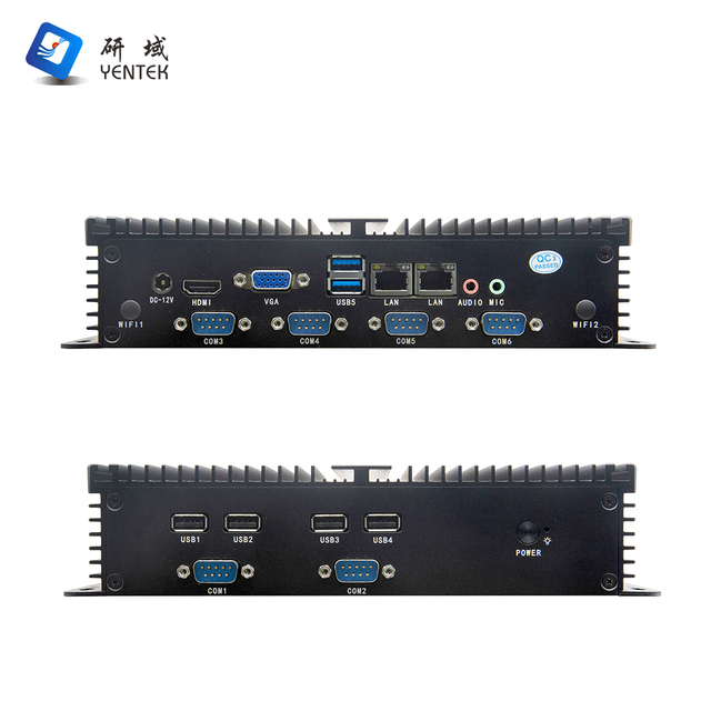 3 Year Warranty Intel I3 I5 I7 J6412 DDR4 MSATA HD VGA 6 RS232 RS485 COM 2 RJ45 LAN Linux PC Fanless Industria PC