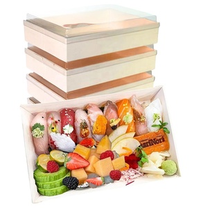 กล่องบรรจุภัณฑ์ขนม<span class=keywords><strong>เค้ก</strong></span> ซูชิ ของหวาน ขนมอบ <span class=keywords><strong>คั</strong></span><span class=keywords><strong>พ</strong></span><span class=keywords><strong>เค้ก</strong></span> โดนัท บราวนี่ แบบใช้แล้วทิ้ง ทำจากไม้ โปร่งใส ย่อยสลายได้ ปลอดภัยสำหรับอาหาร - Product Image 1
