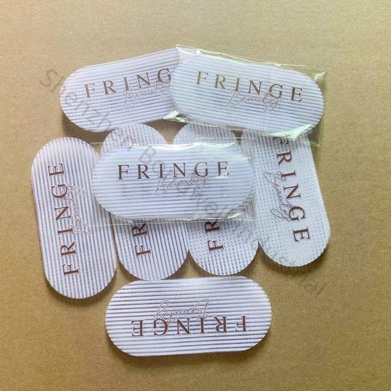 Белые наклейки для волос, держатель для волос, захваты для волос с индивидуальным логотипом