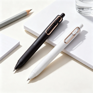 ปากกาลูกลื่น Uni-ball One UMN-SG แบบกดหดได้ สีโรสโกลด์ พร้อมคลิปหนีบ หมึกเจลสีดำ [0.38/0.5 มม.] เครื่องเขียนญี่ปุ่น - Product Image 4