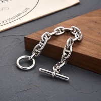 Bracelet pour femme en acier inoxydable chromé plaqué or avec boucle à fermoir, bracelet de couple pour cadeau