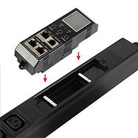 Unité de distribution d'alimentation IP intelligente 63A 240V noire certifiée CE ROHS SAA, PDU triphasée, appareillage électrique basse tension