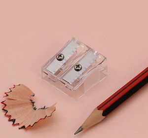 Sacapuntas Doble de Plástico Transparente a Precio Económico con Orificios Grandes y Pequeños para Estudiantes y Oficina - Product Image 3