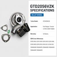 Turbocompresseur GTD2056VZK 822182-5005S 822182-0005 pour Ford Ranger Everest 3.2L Moteur Duratorq FB3Q-6K682-PC Turbo avec actionneur