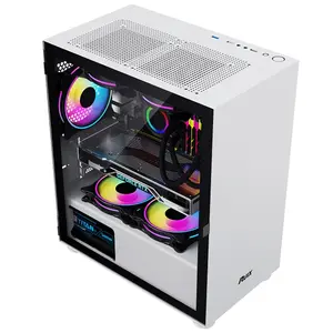 Carcasa ATX para juegos de ordenador, nuevo modelo, con 3 ventiladores RGB/funda ATX, con ventilador RGB