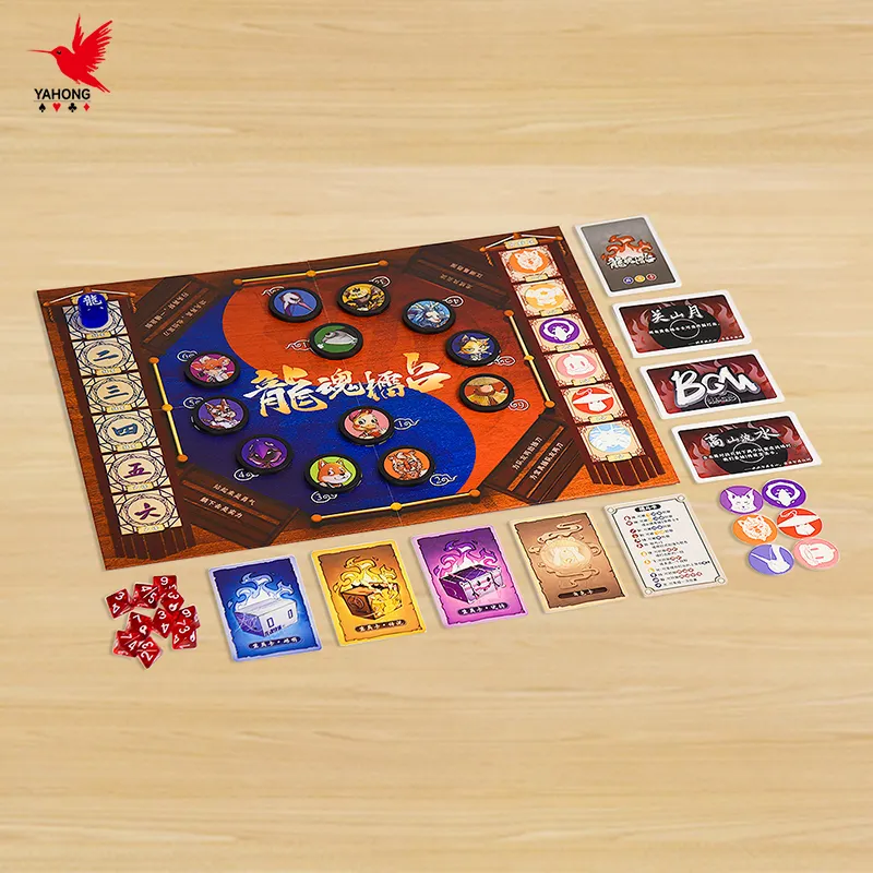 Sıcak satış kurulu oyun parçaları çocuklar ve yetişkinler için özelleştirilmiş tasarım kağıt oyun tahtası