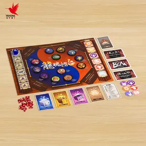 Piezas de juego de mesa de gran venta tablero de juego de papel de diseño personalizado para niños y adultos