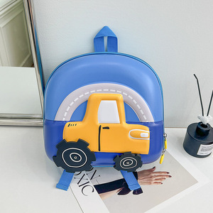 New Arrival Fashion Cute Anime Car Hard Shell <b>Backpack</b> Breathable Kids Kindergarten Mini Children School <b>Lunch</b> Bag Set - Product Image 1