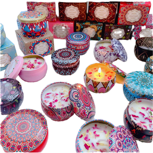 Bougie parfumée artisanale vintage en cire de soja, boîte métallique, cadeau pour le bain, le yoga, Noël, la Saint-Valentin, la fête des mères, le mariage, etc. - Product Image 4