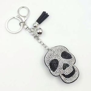 Fashion Glitter Crystal Keychain Purse Charms Handmade Gifts Rhinestone <b>Skulls</b> Diamond <b>Bag</b> Pendants Keyrings - Product Image 2