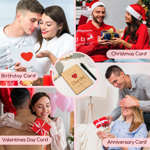 Tarjeta de Aniversario de Madera con Diseño de Rompecabezas de Corazón, Regalo Romántico para Esposa/Esposo/Novia/Novio - Product Image 6