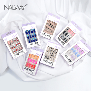 Haute Qualité 24 PCs Nude Et Blanc Forme D'amande Cerise Conception Presse Française Sur <span class=keywords><strong>Ongles</strong></span> <span class=keywords><strong>Faux</strong></span> <span class=keywords><strong>Ongles</strong></span> - Product Image 6
