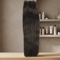 Type de cheveux humains de haute qualité de cheveux indiens Remy de trame de machine