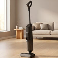 Aspirateur sans fil eau et poussière, moteur sans balais autonettoyant, écran LCD, assistant vocal, filtration HEPA, batterie 4000-5000 mAh