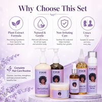 Kit de Soins Capillaires OEM Marque Blanche Anti-Chute et Repousse, Réparation Cheveux Abîmés, Hydratant, Coiffant Boucles, Logo Personnalisé, Vente en Gros