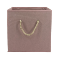 Panier de rangement vertical pliable en tissu de lin, forme rectangulaire, pour vêtements, jouets ou linge sale