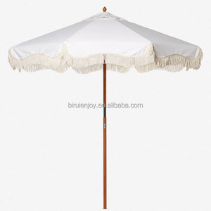 Blanc antique 7ft 8ft Meubles <span class=keywords><strong>de</strong></span> luxe Vintage <span class=keywords><strong>Toile</strong></span> Cadre en bois <span class=keywords><strong>Parasol</strong></span> pour Patio <span class=keywords><strong>Marché</strong></span> Piscine Cour-pour l'extérieur - Product Image 6