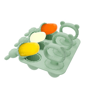 <span class=keywords><strong>Moule</strong></span> à glaçons réutilisable en <span class=keywords><strong>silicone</strong></span> en forme d'ours mignon, pour sucettes glacées, facile à démouler - Product Image 2