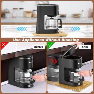 Bandeja deslizante de bambú resistente para electrodomésticos de cocina, base móvil vertical de madera para licuadora y cafetera - Product Image 1