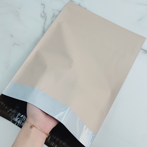 Custom Peach Poly Mailers Matte Shipping Bags White Logo Print Self Seal <b>Waterproof</b> Plastic Courier Bags For Clothing Boutique - Product Image 2