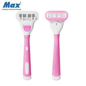 Max Hot Sell Six <span class=keywords><strong>Rasoir</strong></span> de sécurité pour femmes à lame en acier inoxydable rose pour <span class=keywords><strong>rasoir</strong></span> féminin avec tête pivotante - Product Image 2