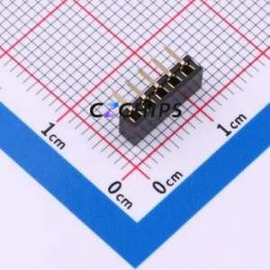 HX PM2.0-1x5P WC Pin Socket Bent Lead Through Hole,P=2mm Connector 1x5P 2mm Square Hole Right Angle Insert - Product Image 2