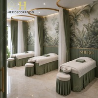 Ensemble de meubles pour salon de manucure, étagères de présentation personnalisées, comptoir de réception, logo lumineux, mobilier de spa et de salon