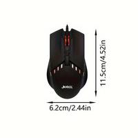 Souris de jeu rétroéclairée par LED à haut DPI suivi optique filaire USB pour ordinateur portable et ordinateur de bureau Gamers Stock disponible