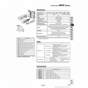 MXQ8-30AT โต๊ะสไลด์ลมนิวเมติก SMC - Product Image 1