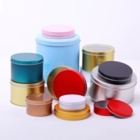 Boîte ronde en fer et en fer blanc de qualité alimentaire, écologique et personnalisée, pour l'emballage de bonbons et de thé, avec des matériaux recyclés