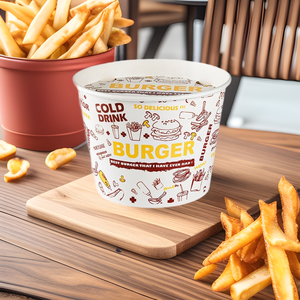 Caja de Cartón Desechable <span class=keywords><strong>para</strong></span> Alimentos, Impresa Personalizada, de Grado Alimenticio, Plato <span class=keywords><strong>para</strong></span> Aperitivos, Caja <span class=keywords><strong>para</strong></span> <span class=keywords><strong>Llevar</strong></span>, Cubeta <span class=keywords><strong>para</strong></span> Pollo, Familiar - Product Image 5