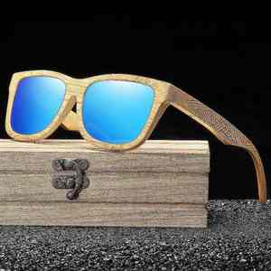 Lunettes de soleil en bois naturel faites à la main pour hommes et femmes, mode luxe 2022, lunettes de soleil en bambou polarisées - Product Image 1