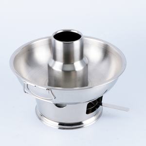 Style thaïlandais 20/22/24/26cm <span class=keywords><strong>Shua</strong></span> <span class=keywords><strong>Shua</strong></span> chaud simple/Double personne en acier inoxydable chauffe-alcool marmite - Product Image 4