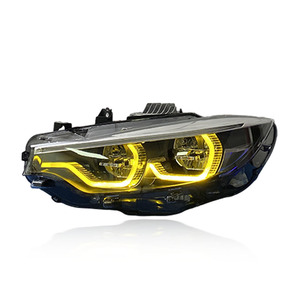 SJC Auto V2 Headlights for 4 <b>Series</b> F32 F36 F80 F82 Dual-Color Front 13-20 Modified LED Yellow/White DRL Switch for M4 F32 H - Product Image 3