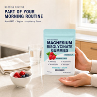 400mg Magnesium Bisglycinaat Gummies Gelijkgechelateerd Hoge Opname Slaapondersteuning Vegan Frambozen Smaak