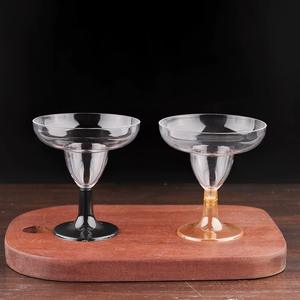 Tasse en plastique transparent <span class=keywords><strong>gourde</strong></span> gobelet tasse jetable élégant verres à pied transparents pour vin jus Cocktails boissons décoration de gâteau - Product Image 1