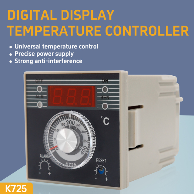 Smart Temperature Controller with Sensor Break Protection & Over Temperature Alarm Dual LED Display for Oven/Cold Room/Factory